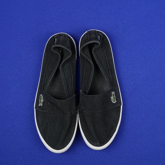 Men's Lacoste Marice Canvas Slip-ons Shoes Loafers Plimsolls - Picture 1 of 6